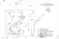 Схема подключения и монтажа водогрейного промышленного котла 1.1 МВт на дизеле