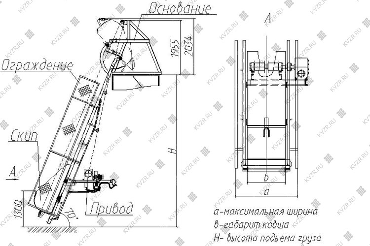 Чертеж транспортера СКИП-600