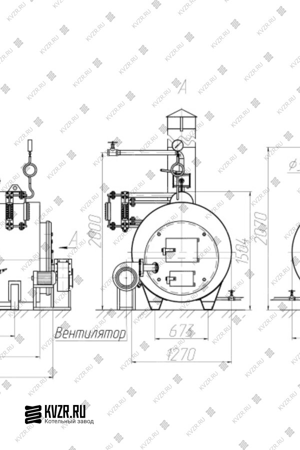 Котел жаротрубный чертеж